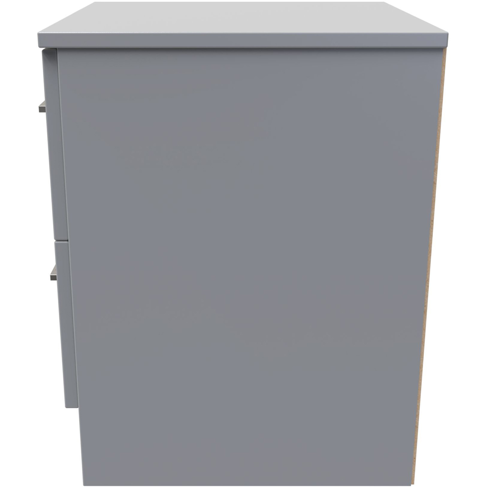 Crowndale Worcester 2 Drawer Uniform Grey and Dusk Grey Bedside Cabinet Ready Assembled Image 4