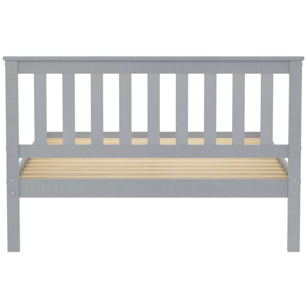 Denver Small Double Grey Wooden Bed Image 6