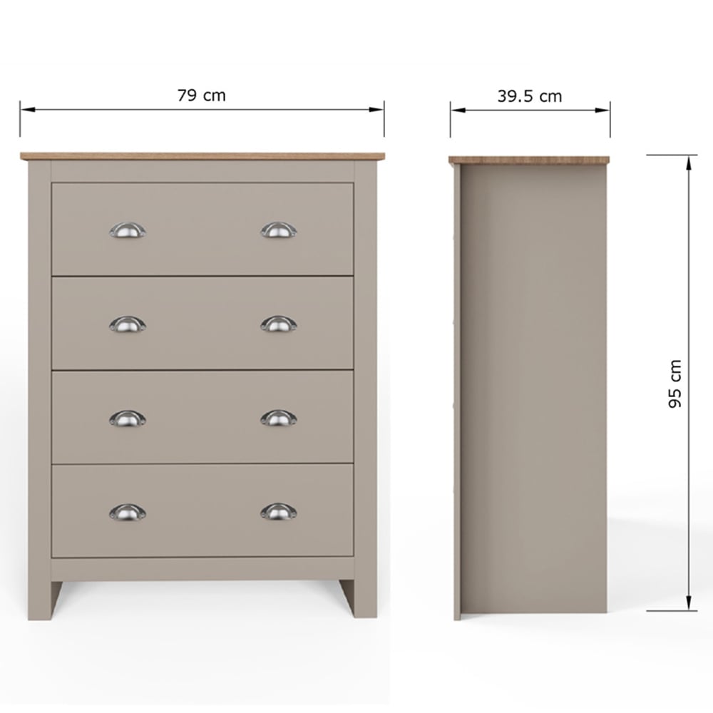 GFW Lancaster Grey 3 Piece Bedroom Furniture Set Image 9