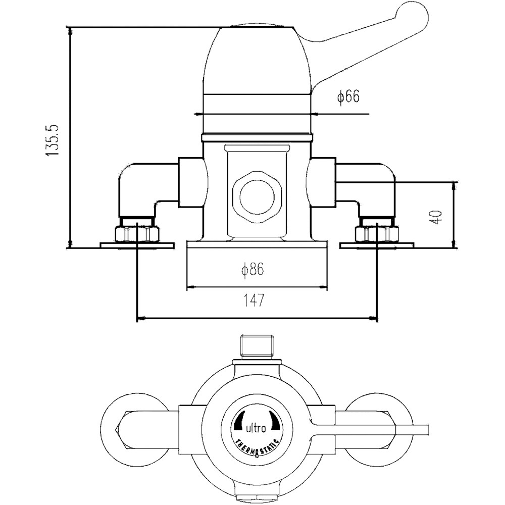 nuie Exposed Sequential Thermostatic Valve Image 2