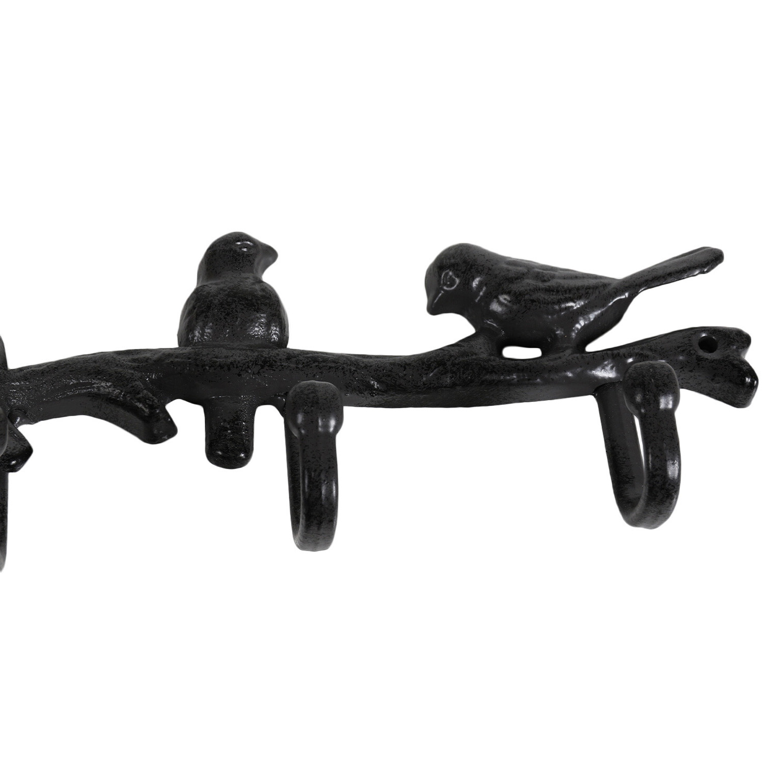 Country Iron Birds Hook Rail - Black Image 4