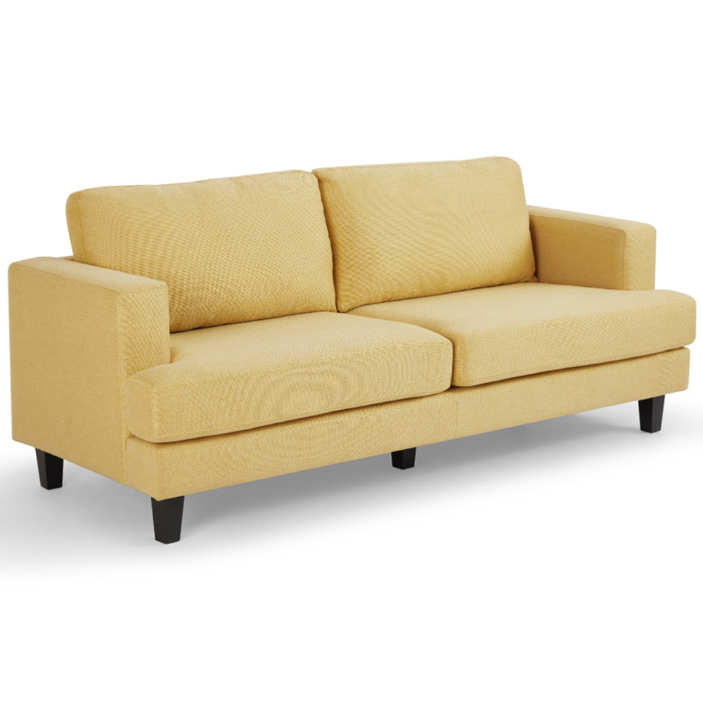 Home Detail Dale 3 Seater Mustard Linen Sofa Image 2