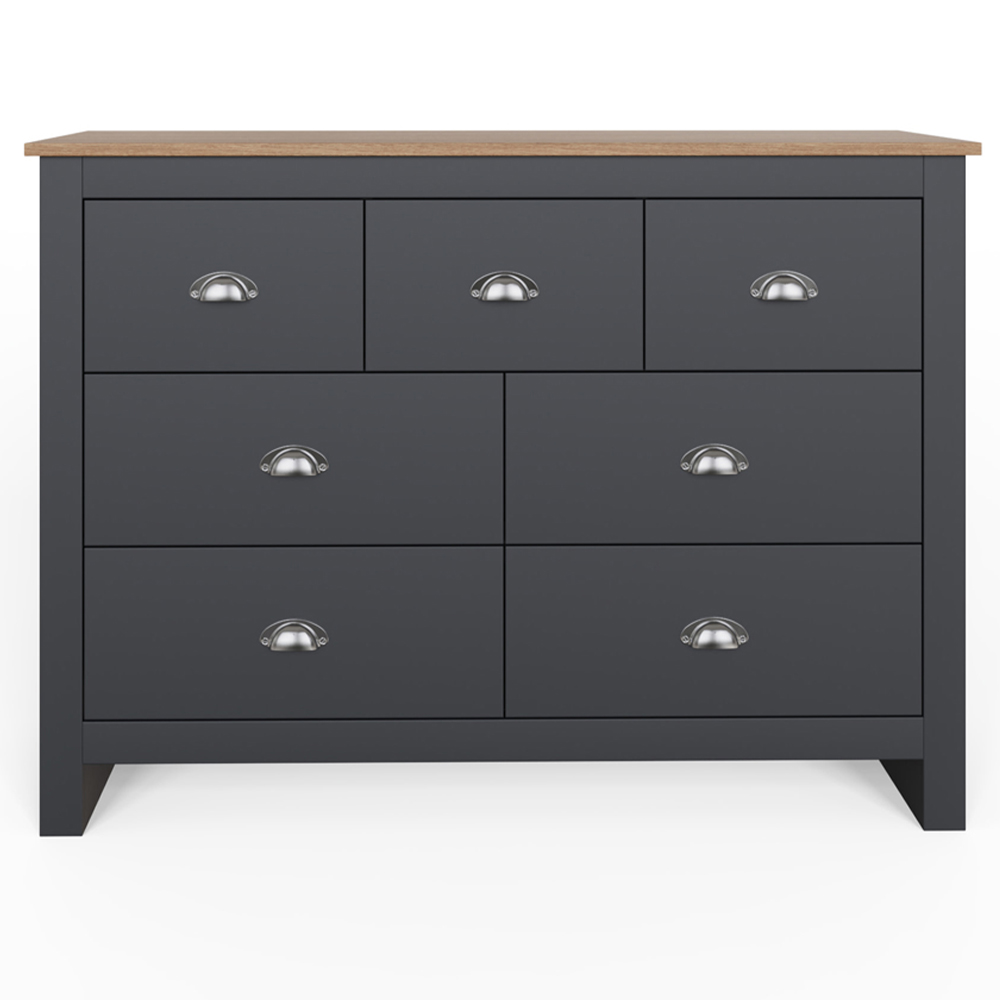 GFW Lancaster 7 Drawer Slate Blue Merchants Chest of Drawers Image 4