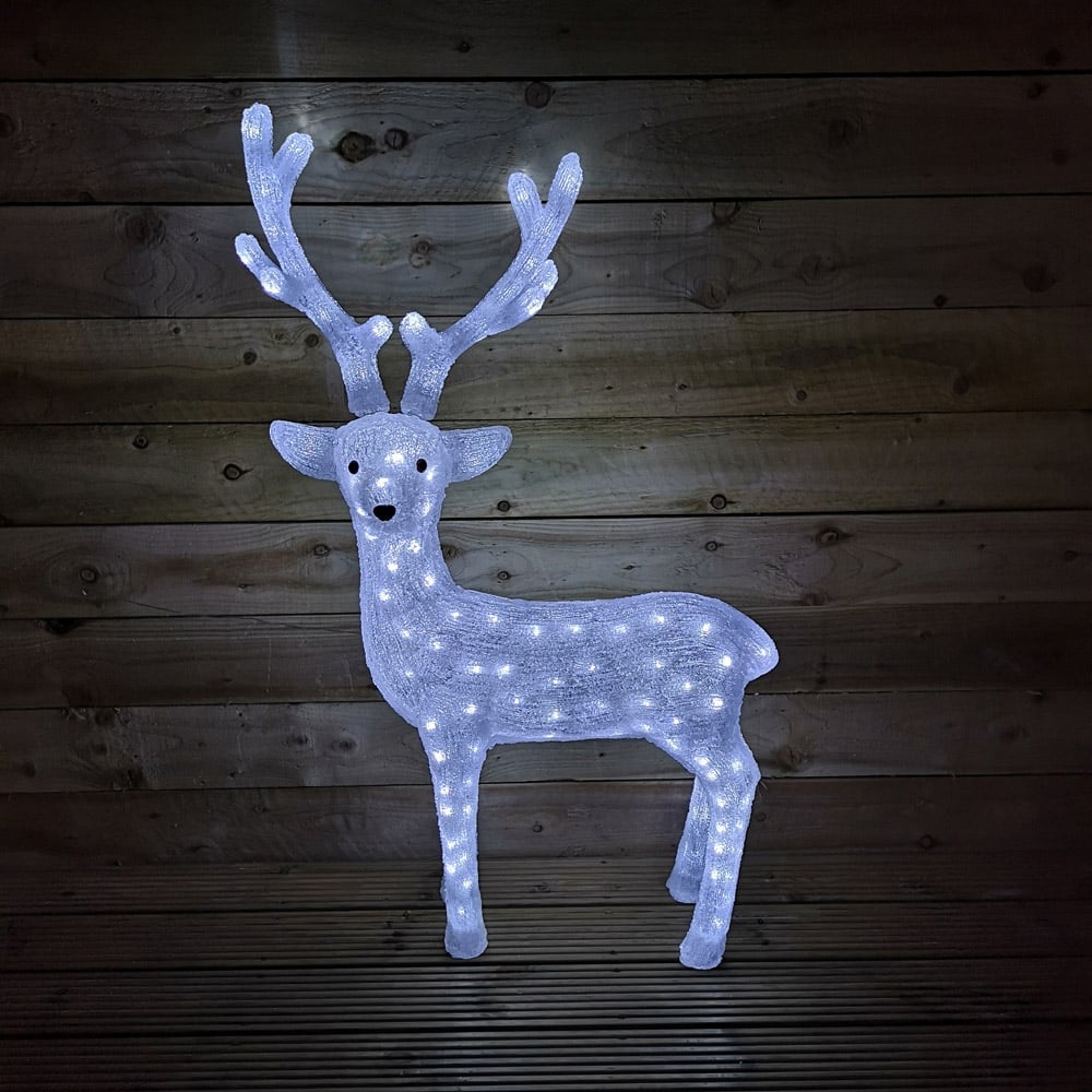 Samuel Alexander Acrylic Standing Reindeer LED Outdoor Christmas Decoration 115cm Image 3