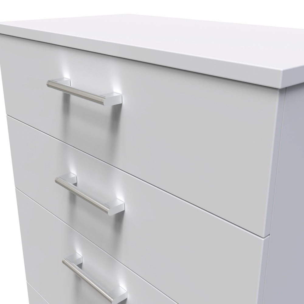 Crowndale Devon 4 Drawer Grey Matt Deep Chest of Drawers Image 5