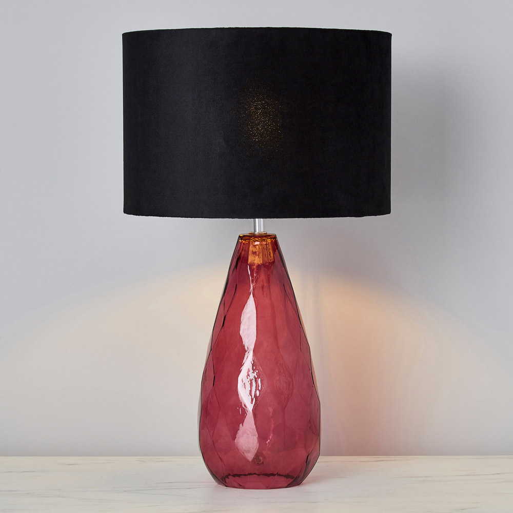 Inlight Wynter Plum Glass Table Lamp Image 6