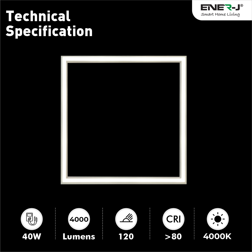 ENER-J 40W 4000K LED Borderline Panel 60 x 60cm 6 Pack Image 5
