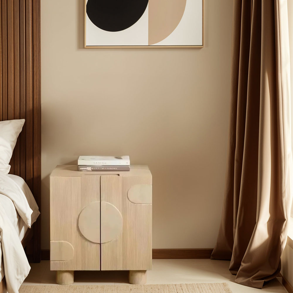 IH Design Ajmer 2 Door Solid Wood Sideboard Image 5