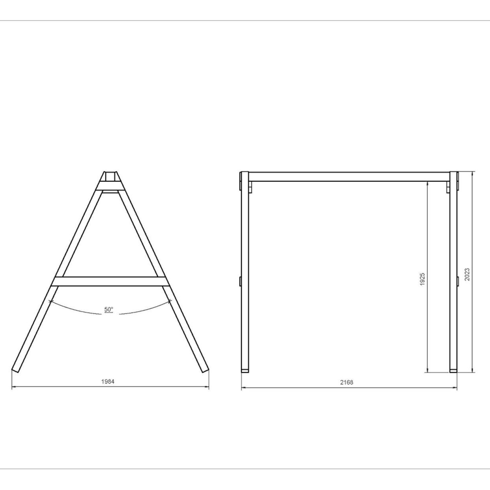 Shire Wooden Frame Double Swing Set Image 4