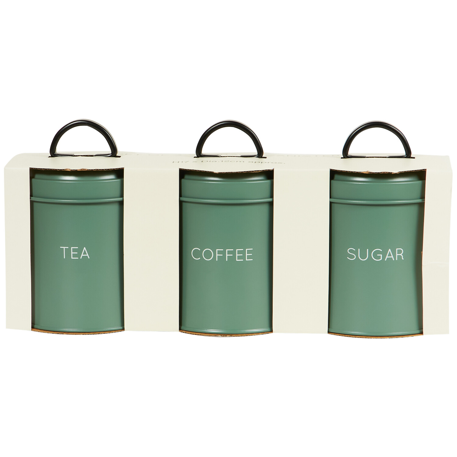 3 Piece Canister Set - Green Image 1