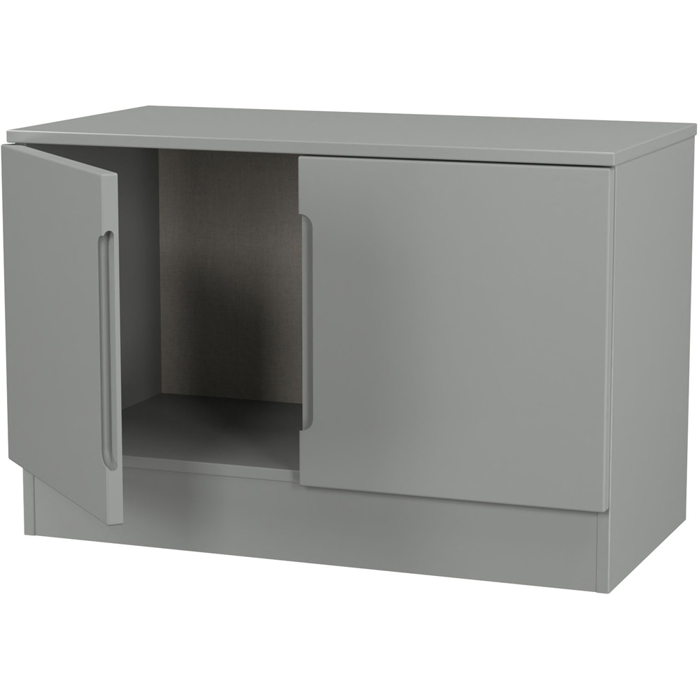 Crowndale Milan 2 Door Dusk Grey Compact Storage Unit Ready Assembled Image 6