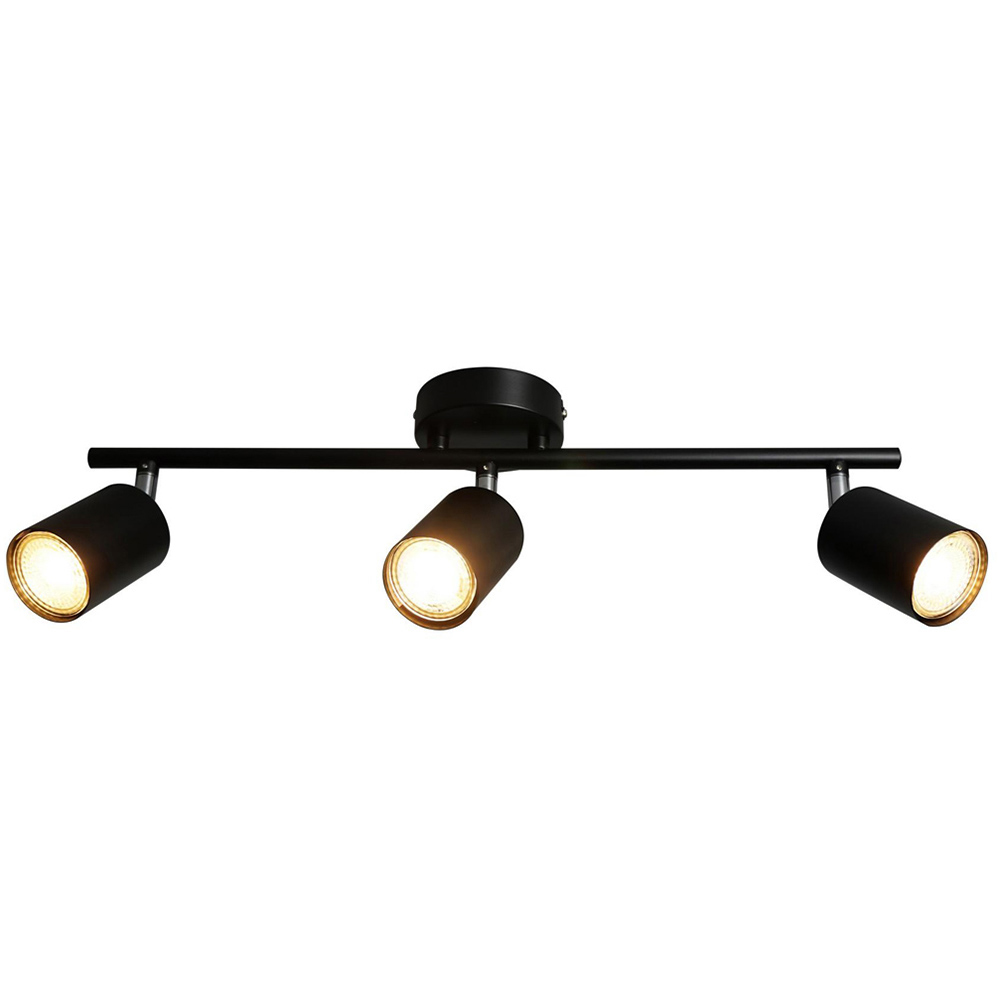 Nordlux Explore GU10 3-Rail Black Adjustable Spotlight Bar Image 1