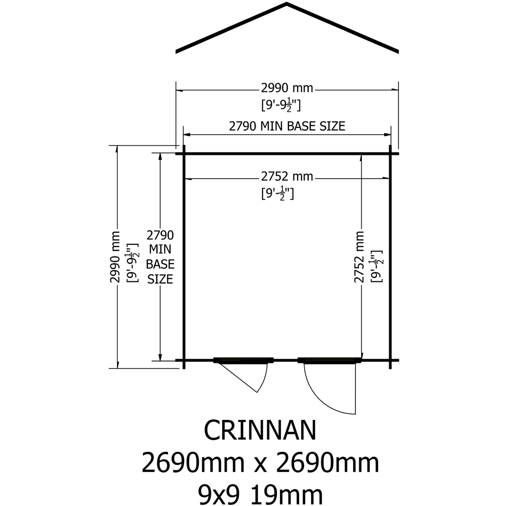 Shire Crinan 10 x 10ft Wooden Log Cabin Image 8