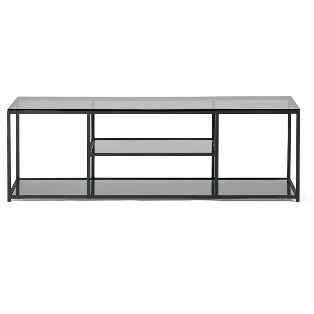 Julian Bowen Chicago 2 Shelf Smoked Glass TV Unit Image 3