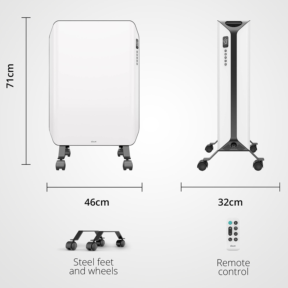 Duux Edge Smart White Oil Filled Radiator 2000W Image 8