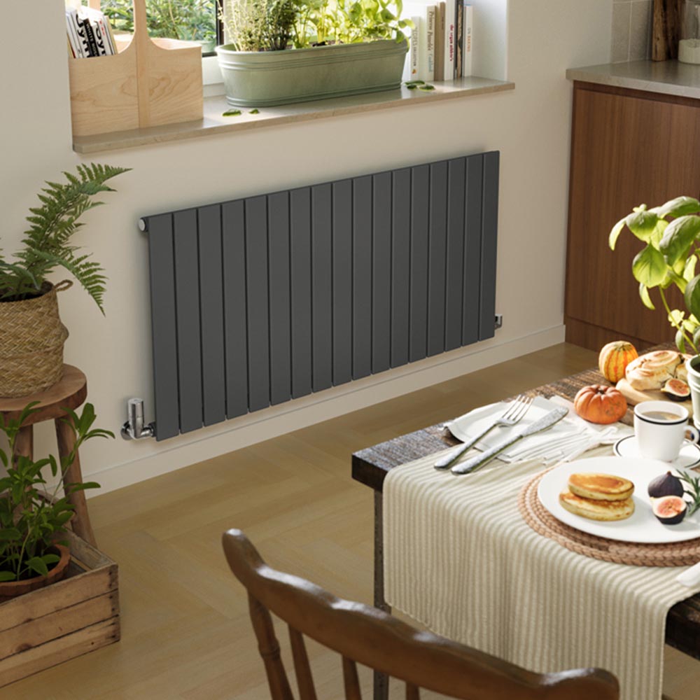 Terma Forte 2939 BTU Metallic Grey Single Panel Radiator 600 x 1254mm Image 2