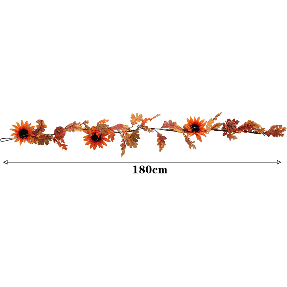 Living and Home LED Garland with Sunflower and Pumpkins 180cm Image 9