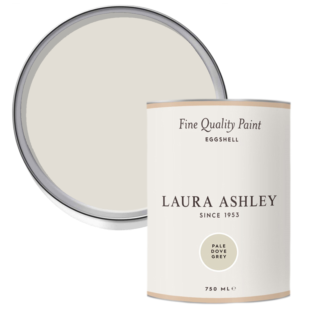 Laura Ashley Pale Dove Grey Eggshell Paint 750ml Image 1