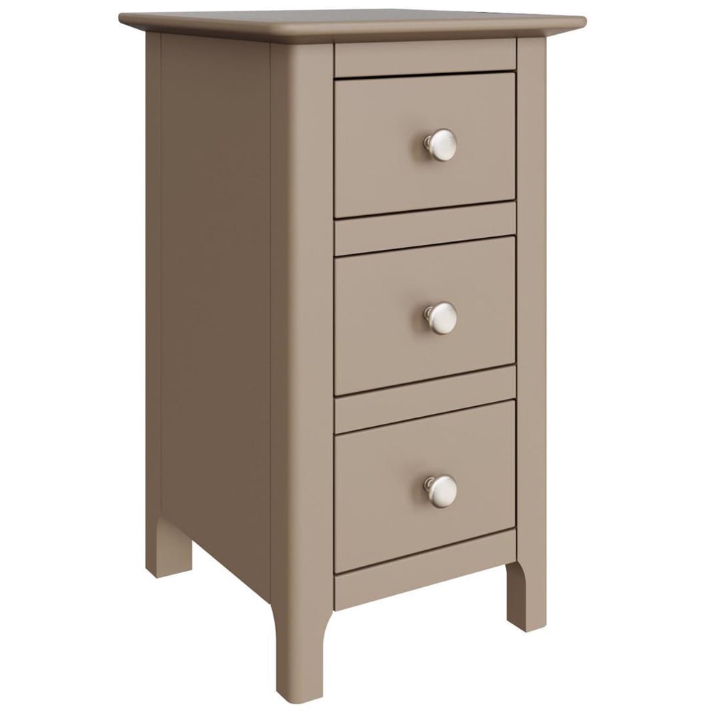 FWStyle Palma 3 Drawer Putty Ready Assembled Bedside Chest Image 2