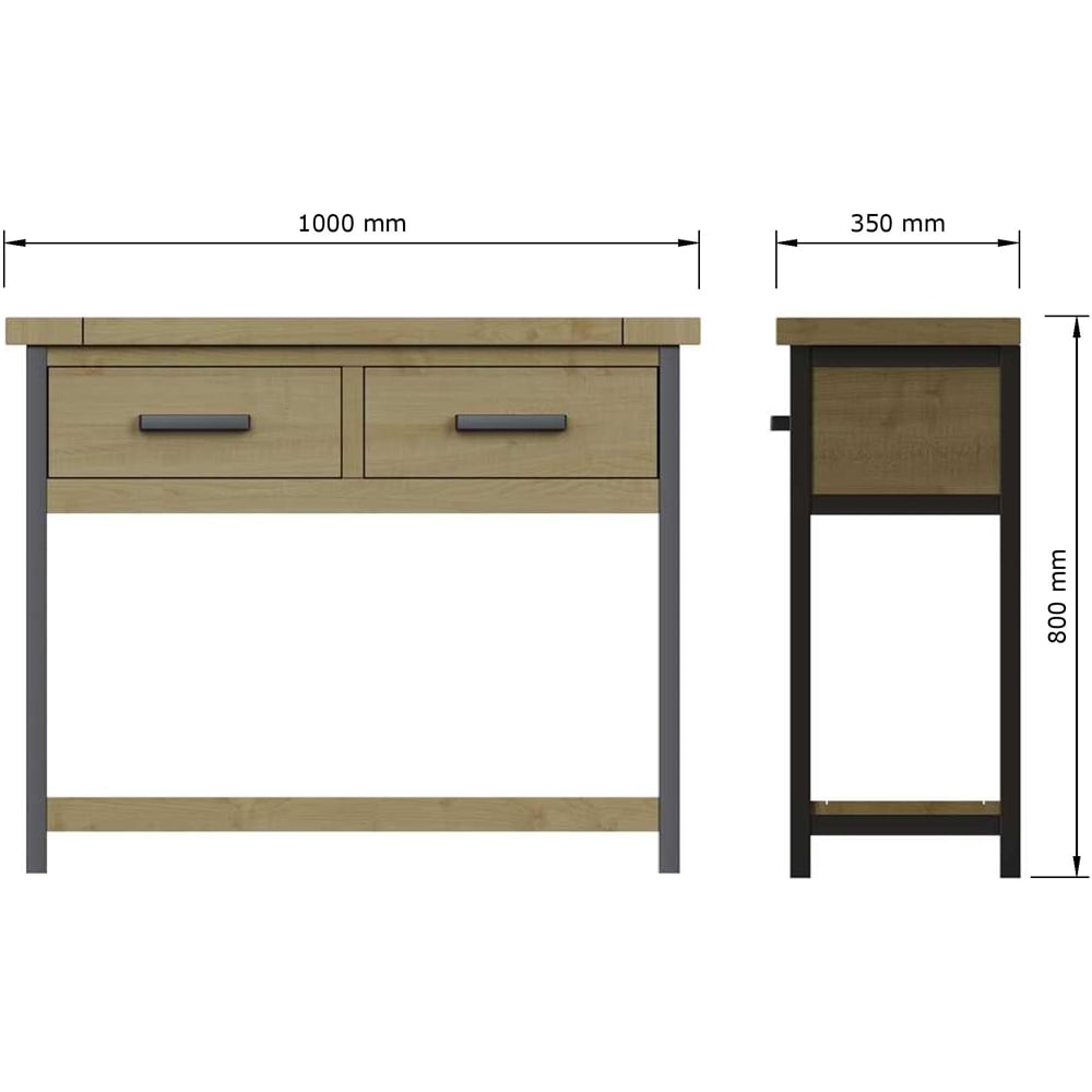 FWStyle Lowry Industrial Console Hall Table Image 6