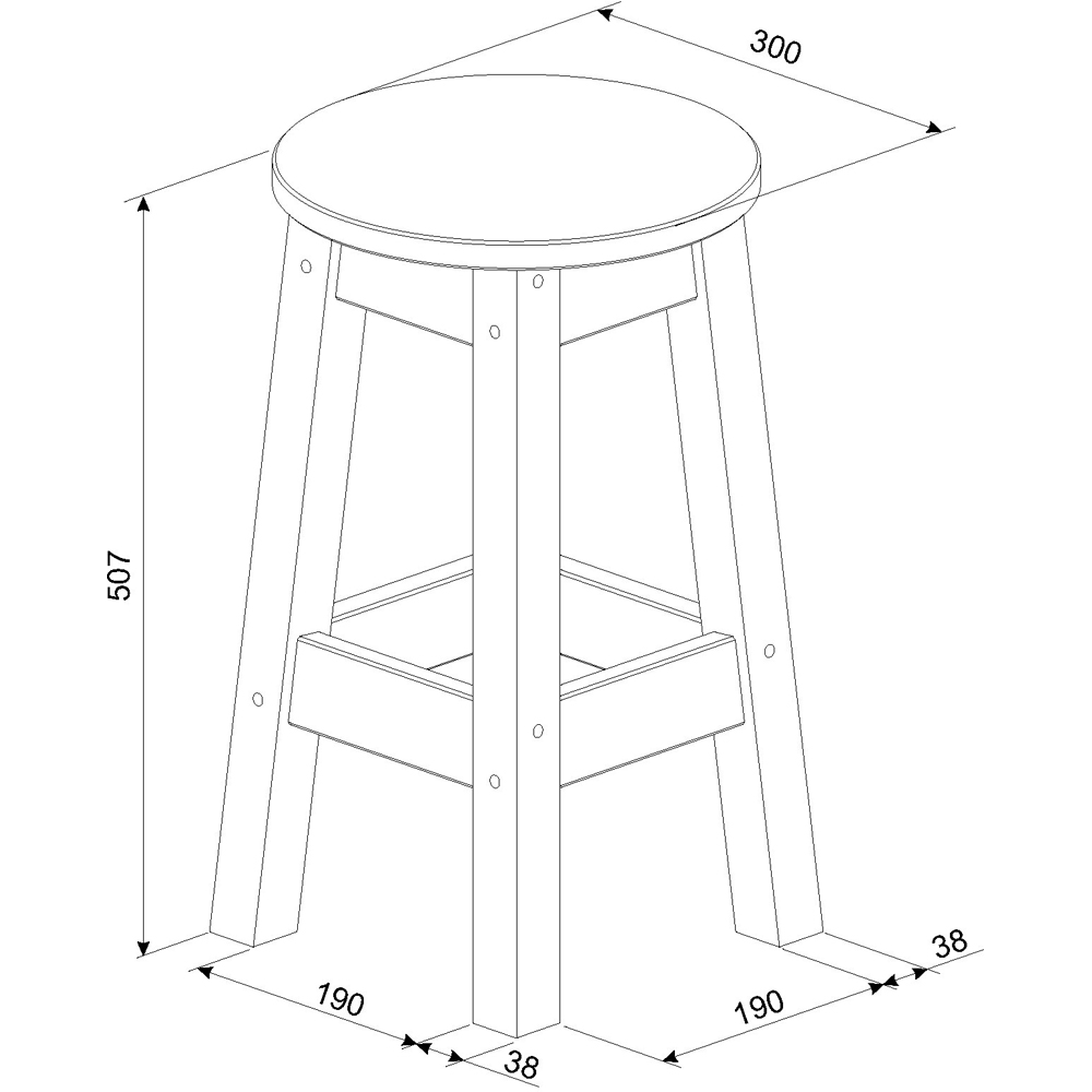 Core Products Corona White Low Breakfast Stool Set of 2 Image 3
