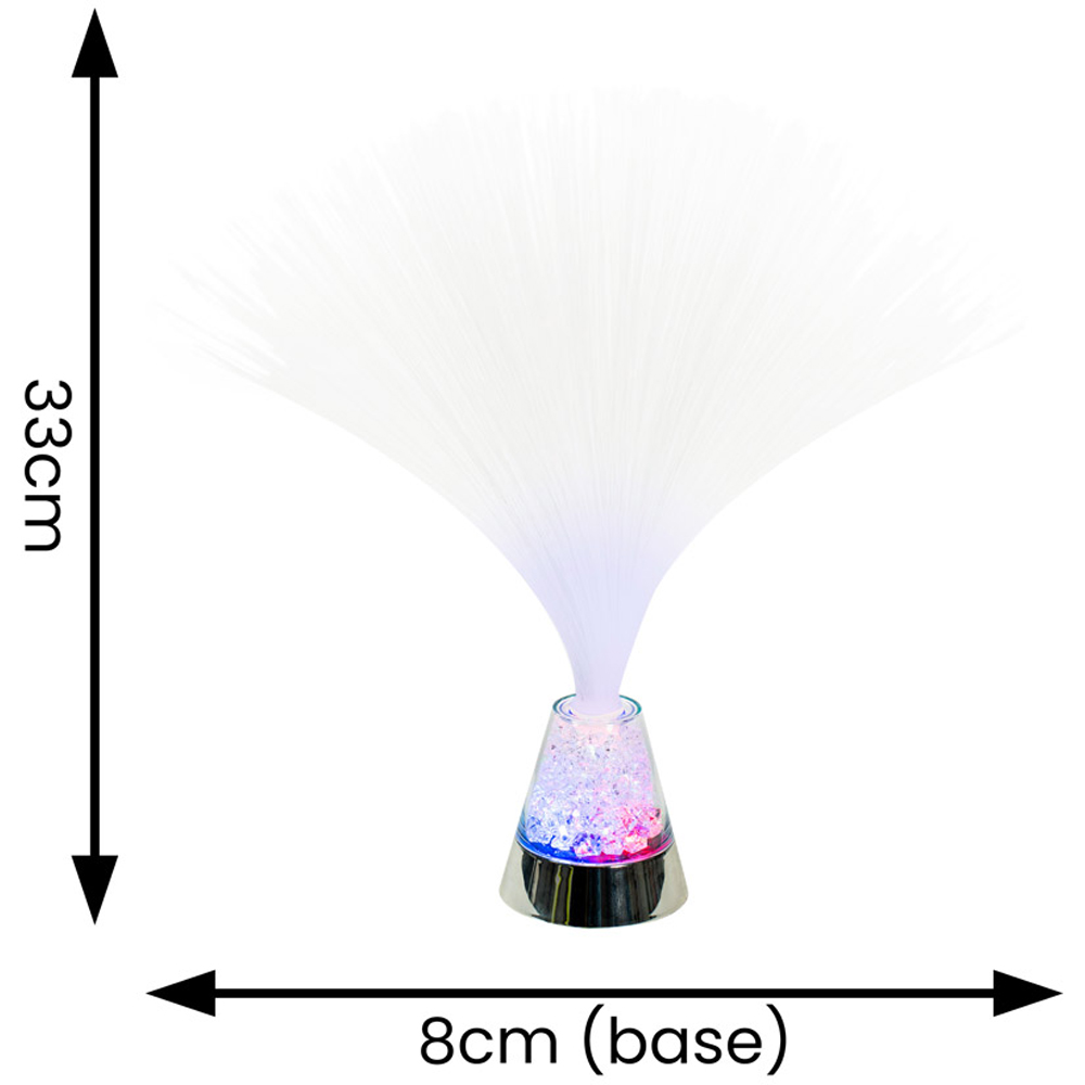 ValueLights Ice Cube Colour Changing LED Fibre Optic Table Lamp Image 6