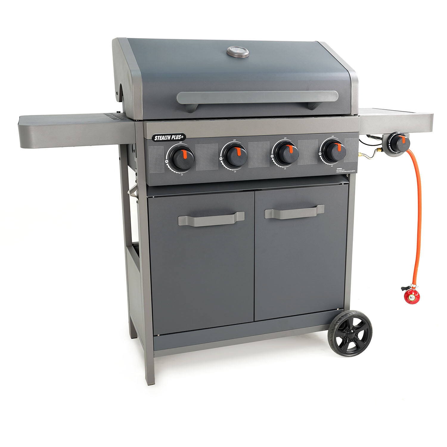 Cubal 4 Burner Gas BBQ with Side Burner - Black Image 15