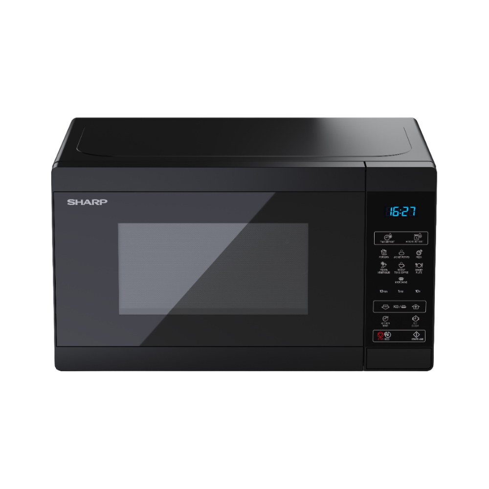 Sharp Black 20L Solo Electronic Control Microwave 800W Image 2
