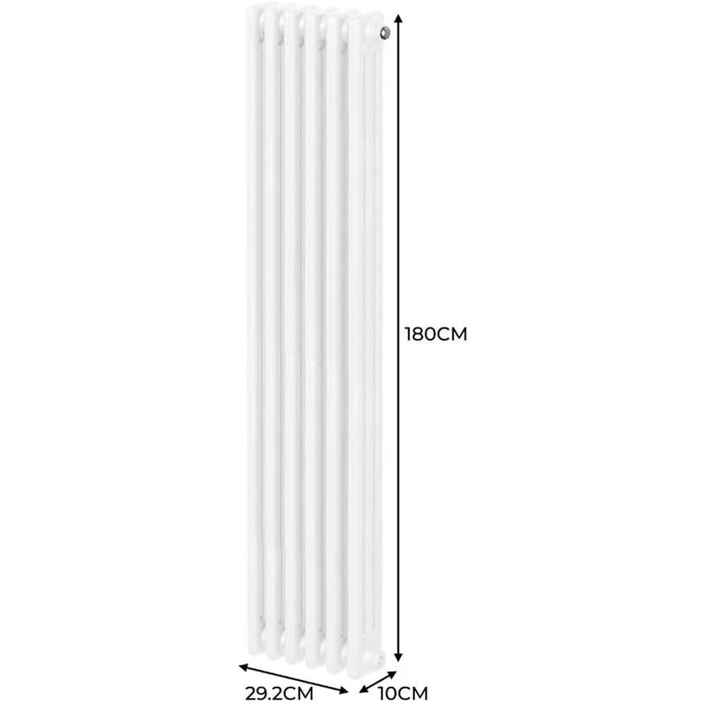 Monster Shop 3957 BTU White Traditional 3 Column Radiator 1800 x 292mm Image 6