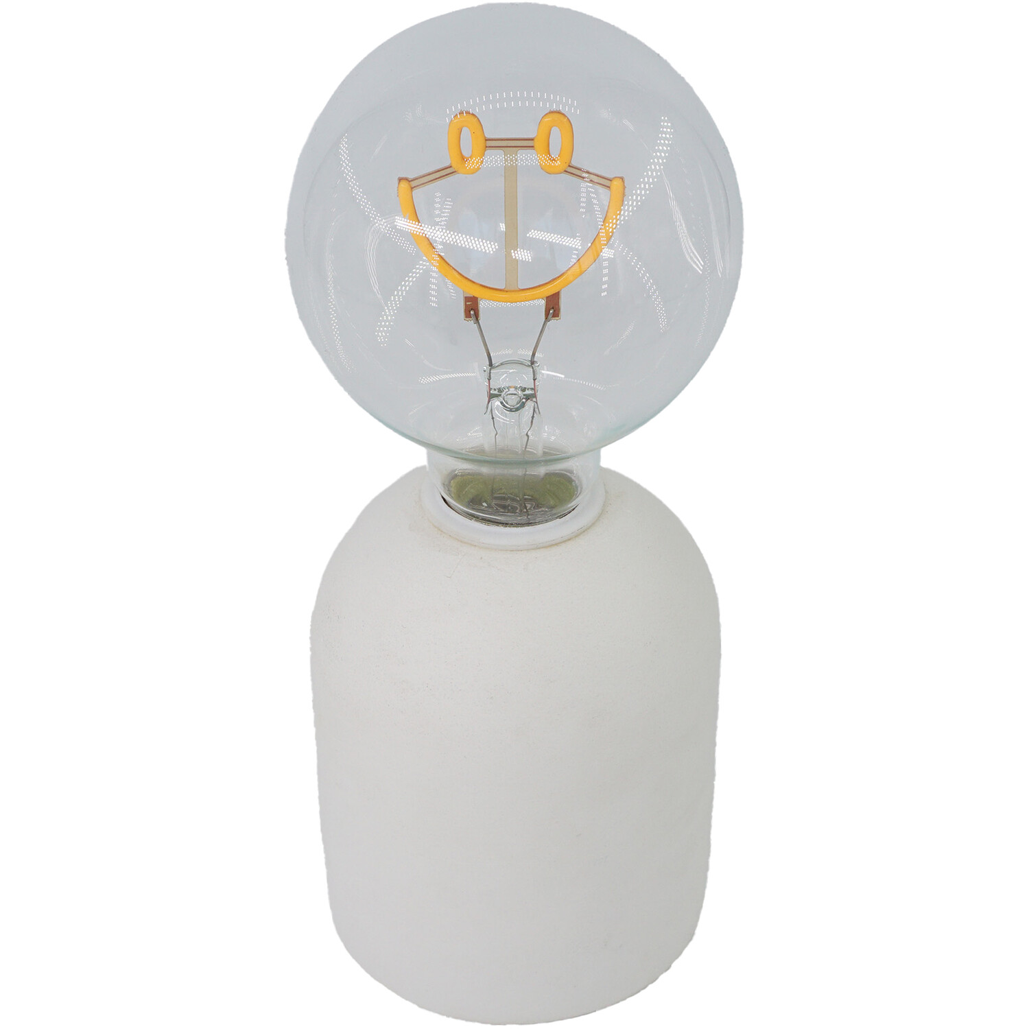 Smiley Neon Bulb Light White Image 4