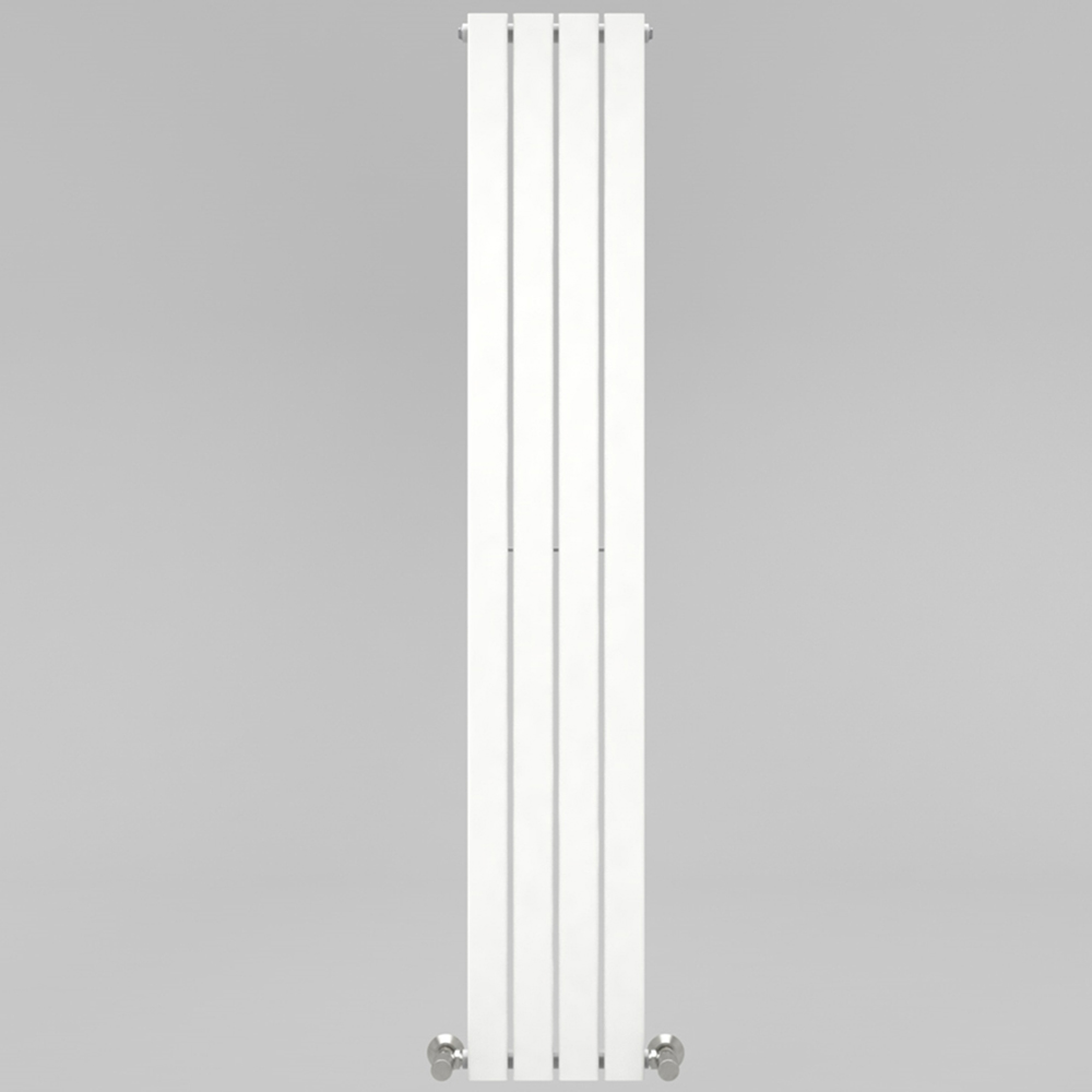 White 1761 BTU Single Flat Panel Vertical Column Radiator 1600 x 272mm Image 3