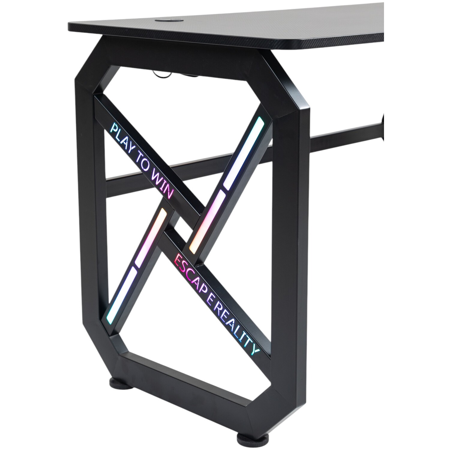 LED Gaming Desk with Remote ControlBlack Image 4