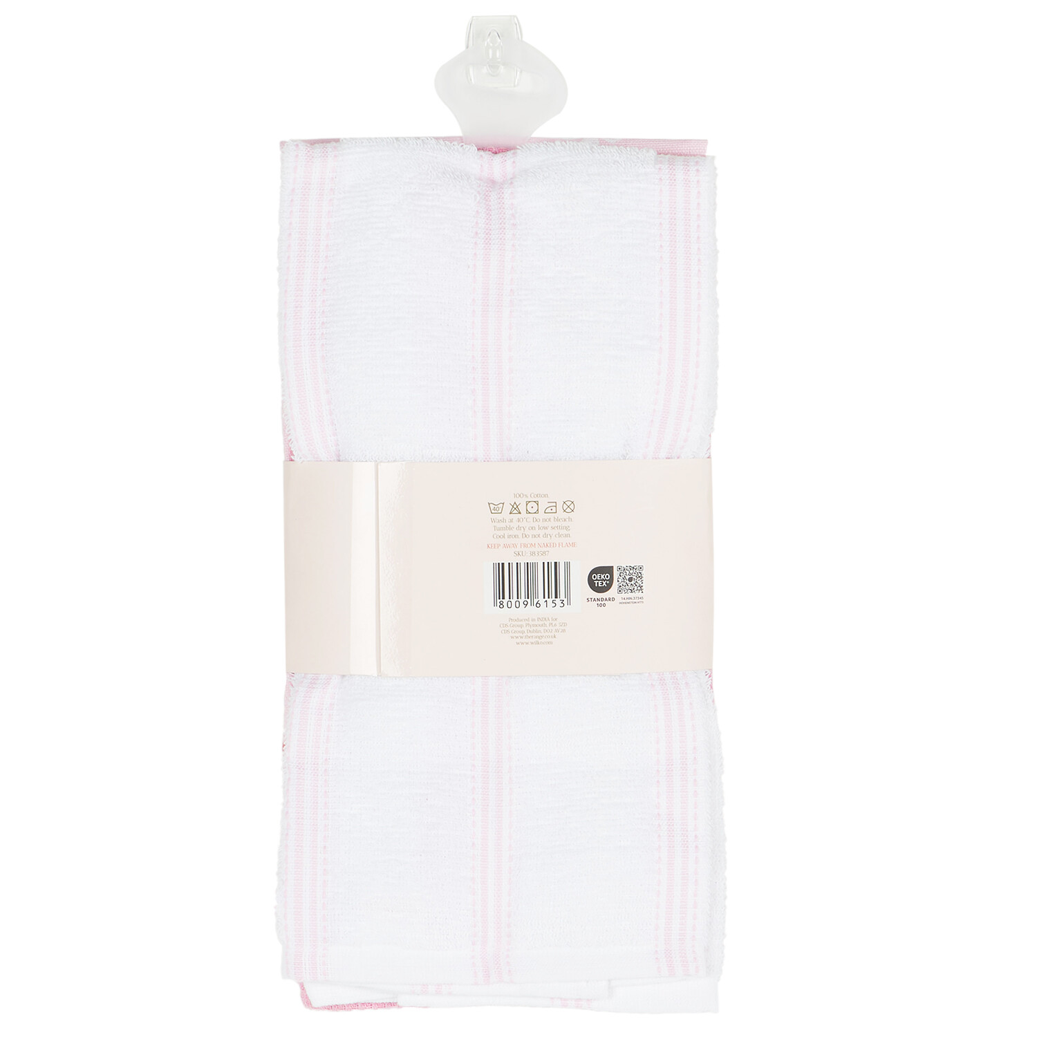 Pack of 3 Mon Cheri Tea Towels - Pink Image 2