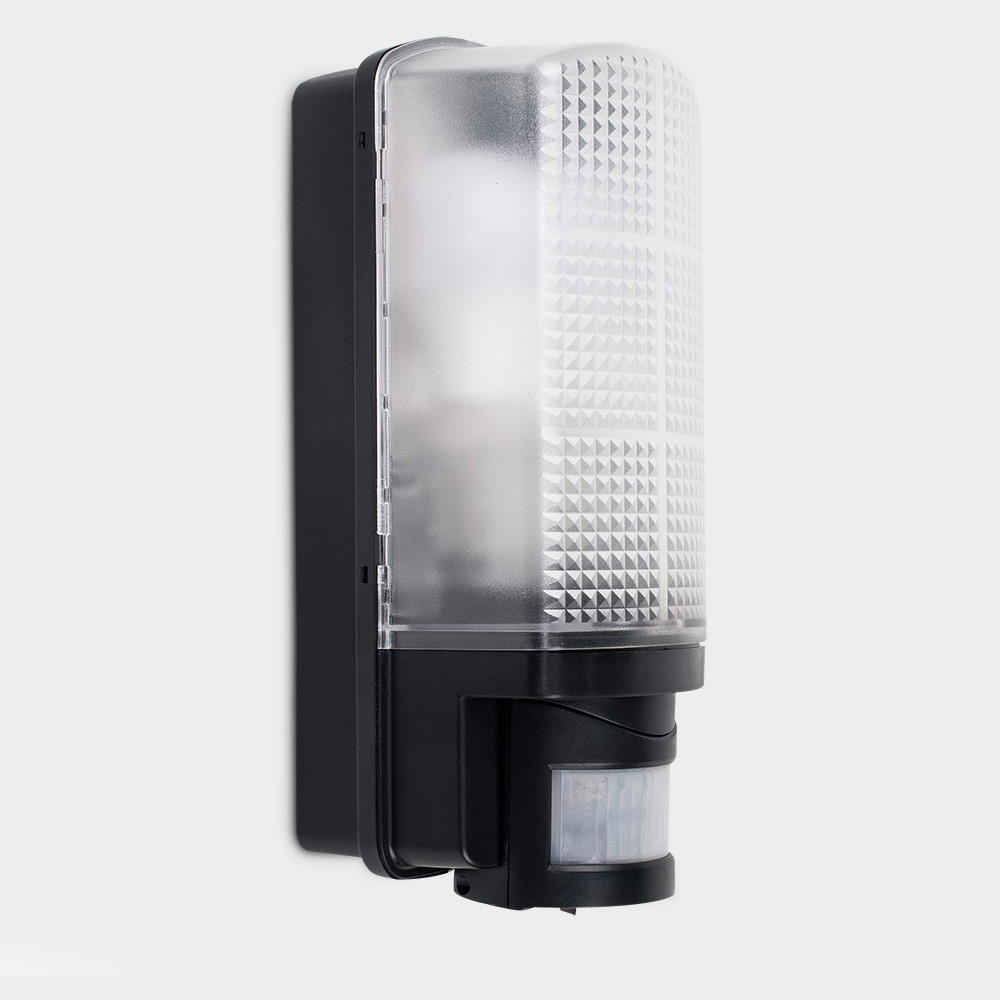 ValueLights Griffin Black Outdoor Wall Bulkhead Light with PIR Motion Sensor Image 2