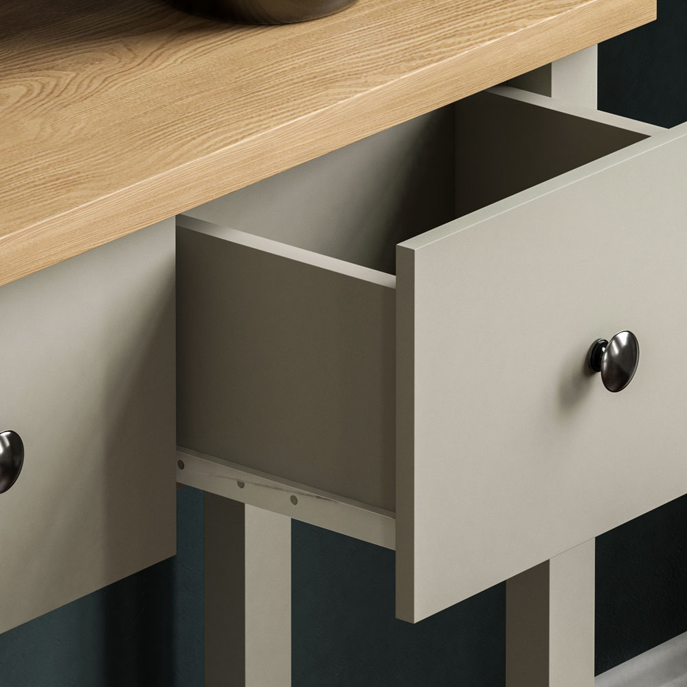 Vida Designs Arlington 3 Drawer Grey and Oak Console Table Image 5