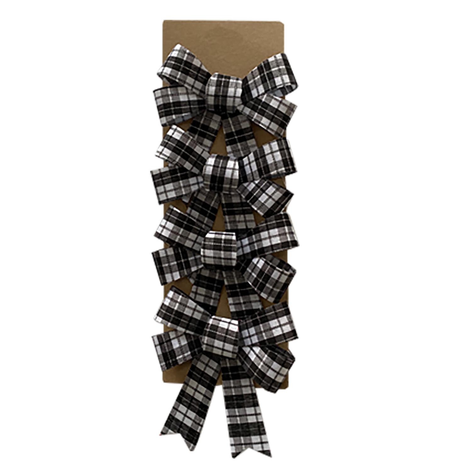 Pack of 4 Check or Tartan Bows - Tartan Image 2