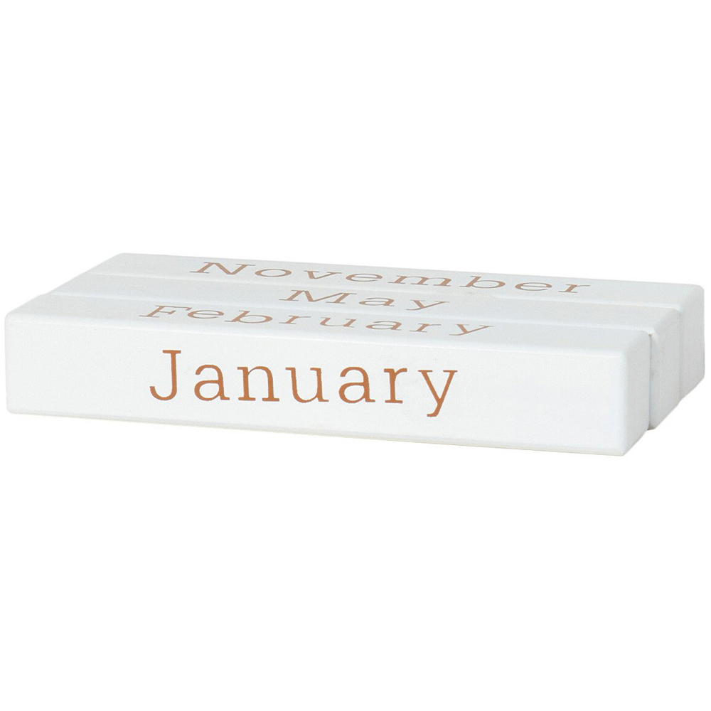 Iris Desk Calendar - White Image 4