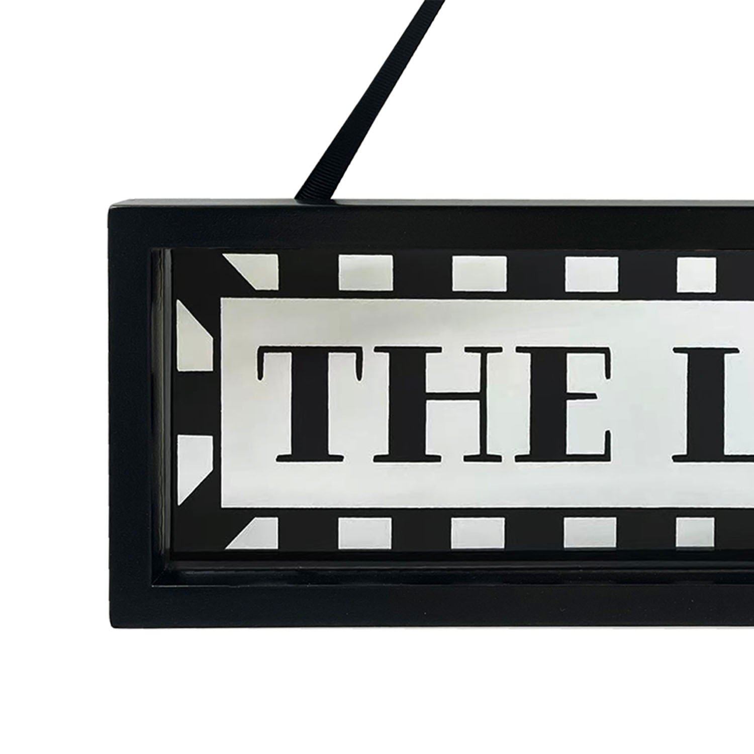 Monochrome Loo Hanging Sign Black Image 2