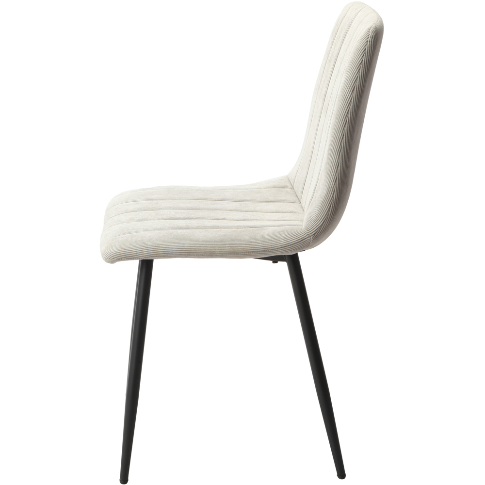 Core Products Aspen Set of 2 Grey and Black Straight Stitch Cord Dining Chair Image 8