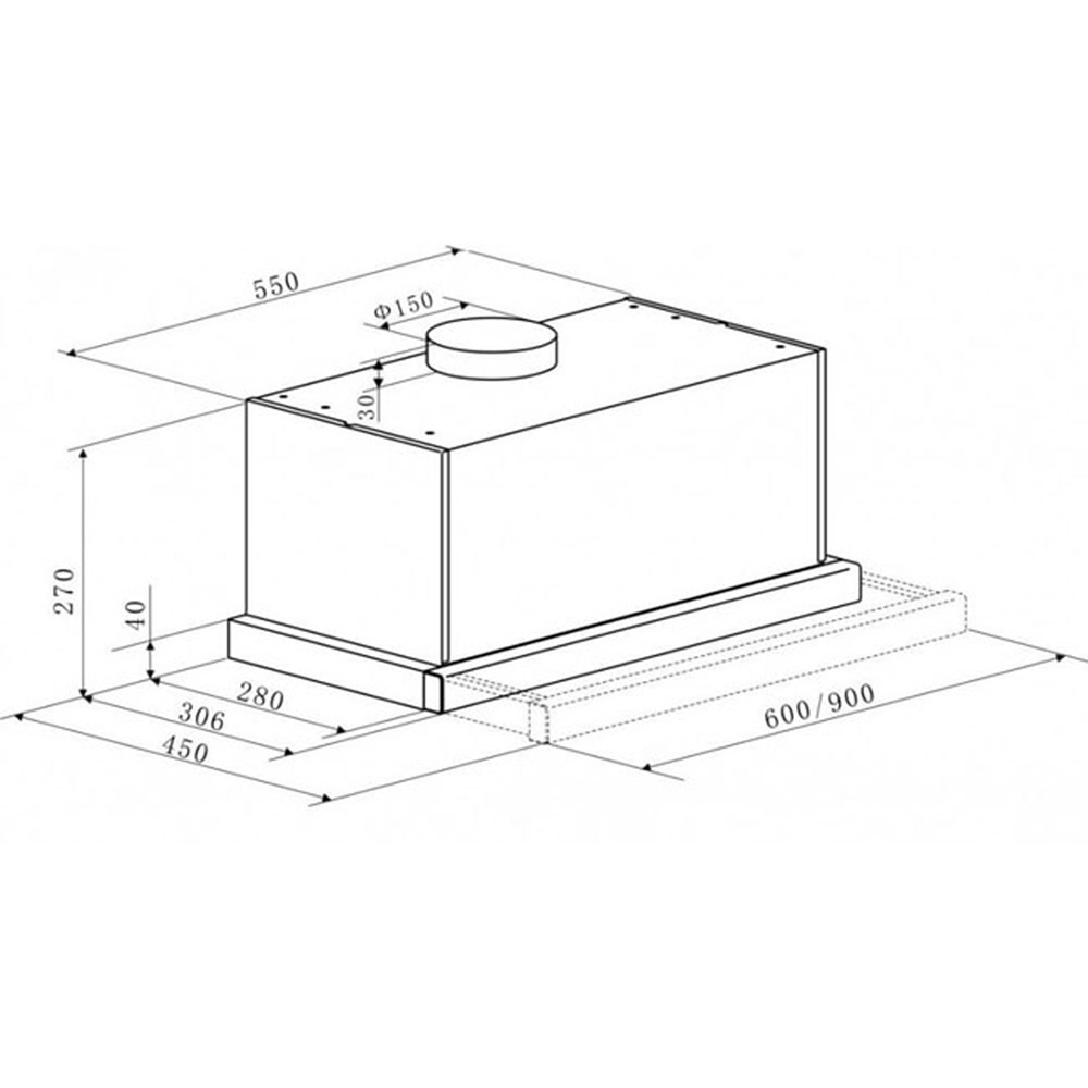Kaiser Grand Chef Black 60cm Built In Cooker Hood Image 5