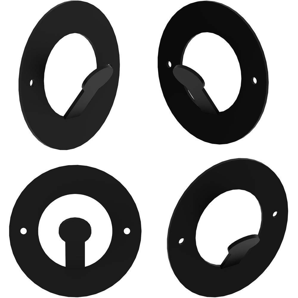 Decortie Kaly Round Backplate Design Black Metal Hanger 3 Pack Image 3