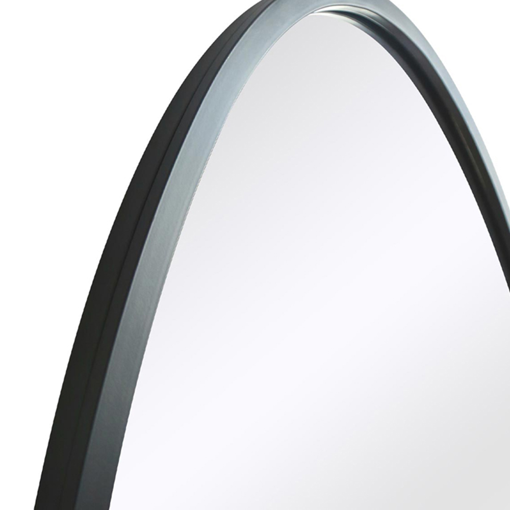 MirrorOutlet The Ovale Black Metal Oval Outdoor Garden Wall Mirror 180 x 100cm Image 5