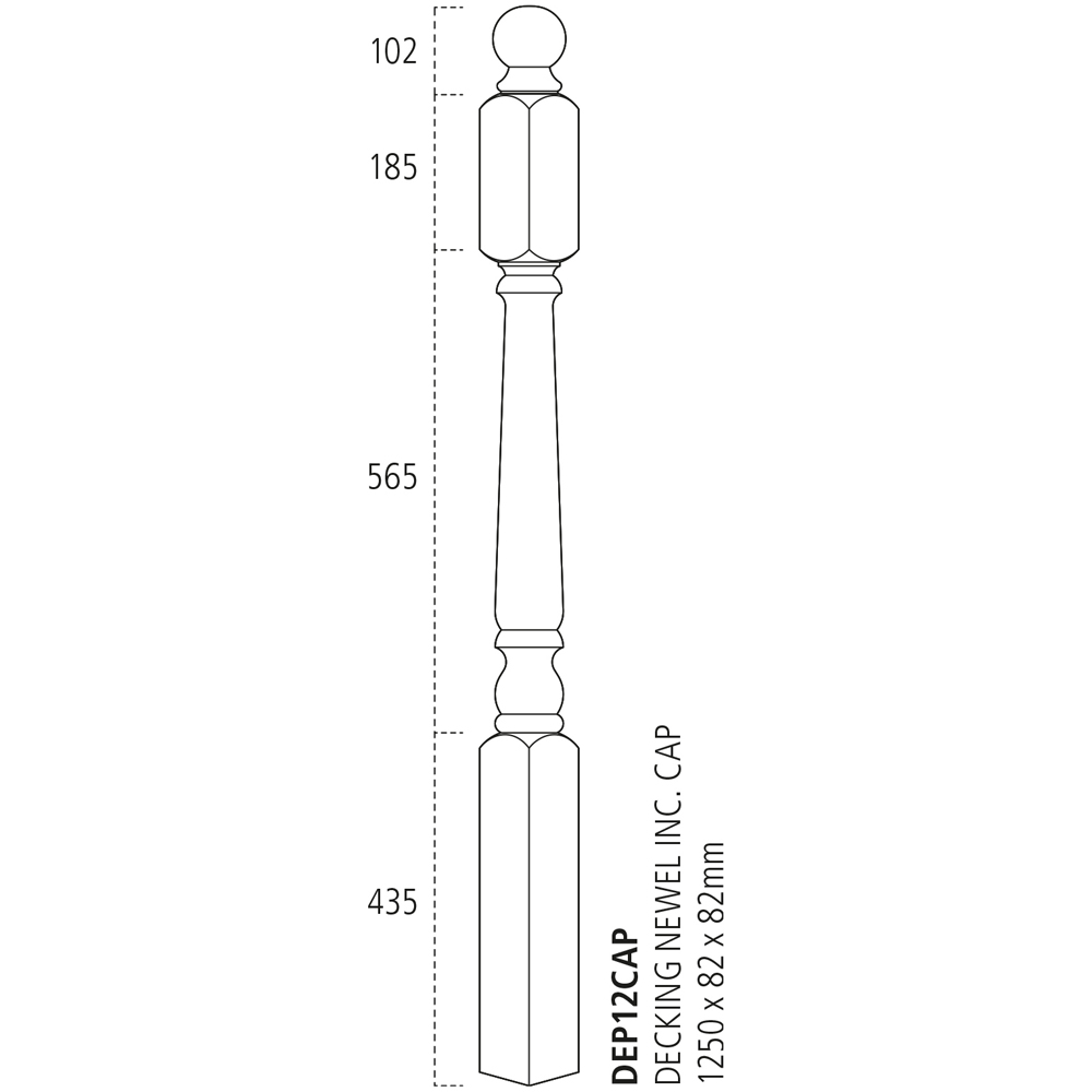 ​Blueprint Joinery Core Deck Colonial Turned Treated Decking Balustrade Starter Kit 1800mm Image 5
