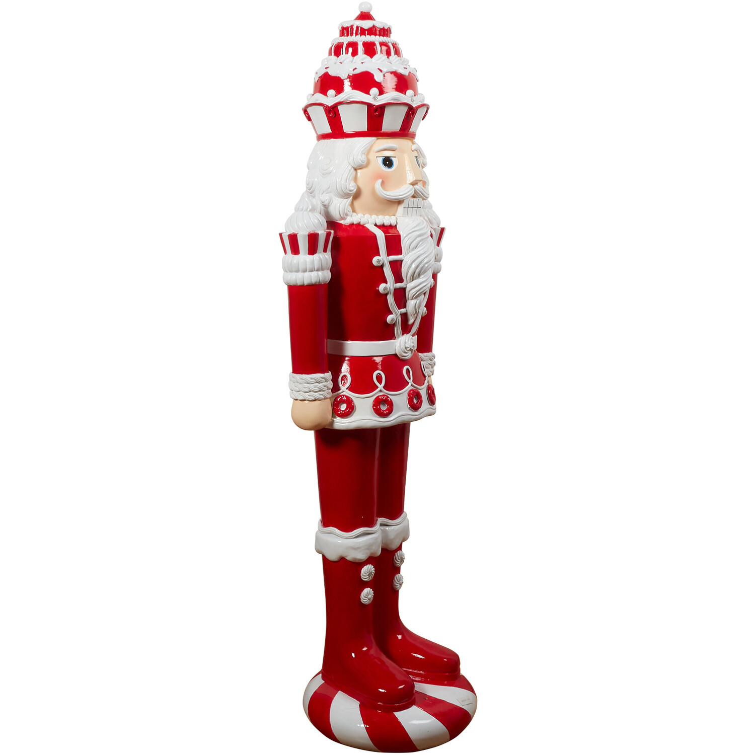 4ft LED Candy Cane Nutcracker - Red Image 5