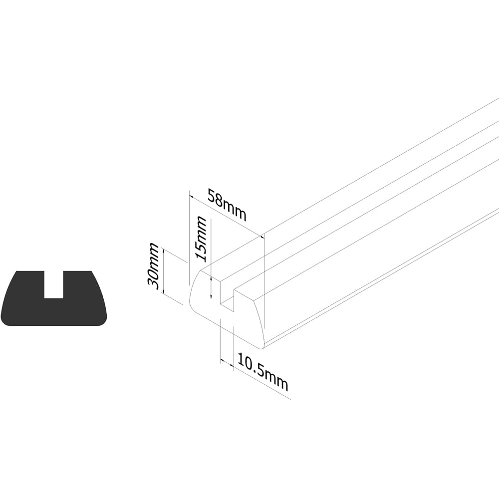 ​Blueprint Joinery Curved Oak Handrail and Base Rail Set for Glass Panel 4.2m Image 4