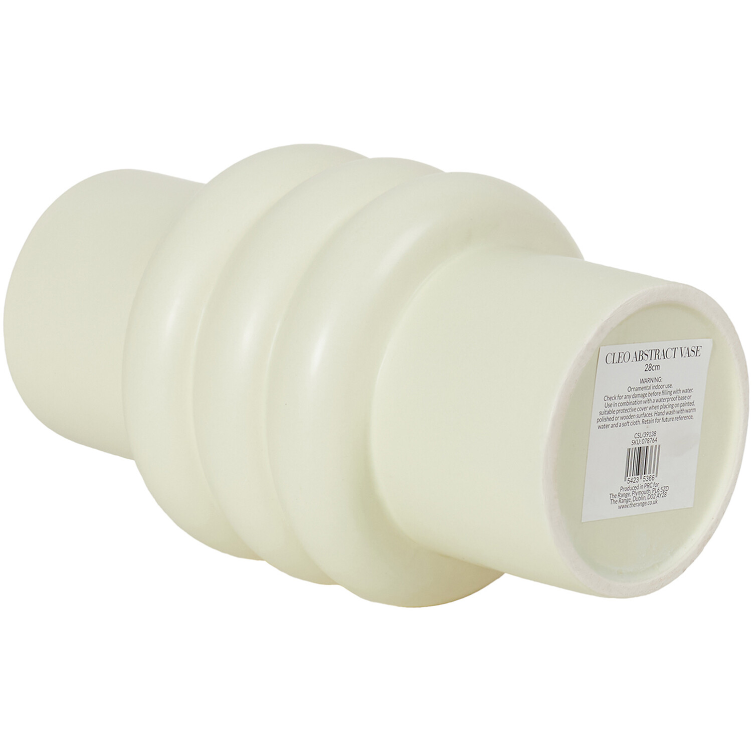 Cleo Abstract Vase - White Image 8