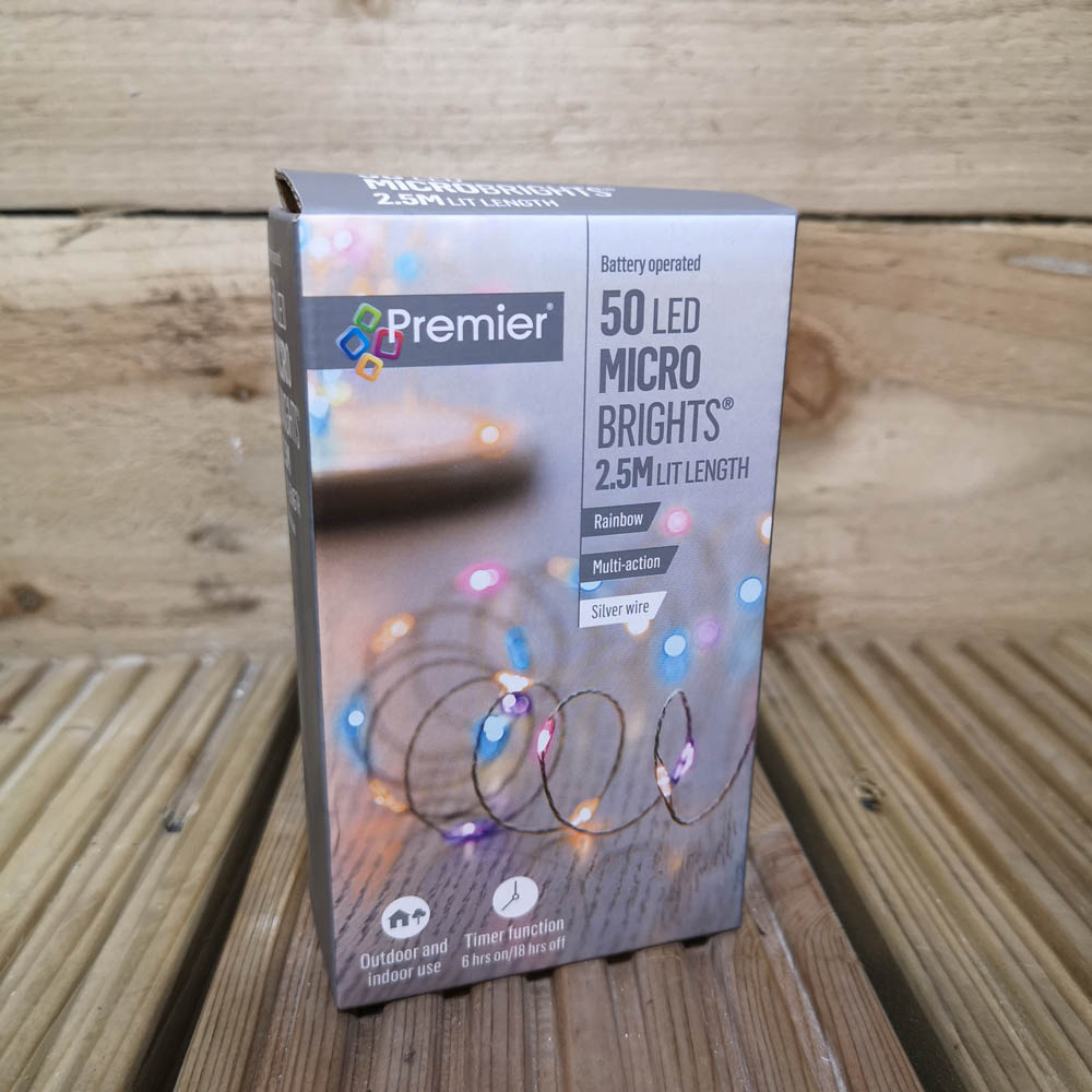 Samuel Alexander 50 Rainbow MicroBrights LED Premier Battery Operated String Light 2.5m Image 7