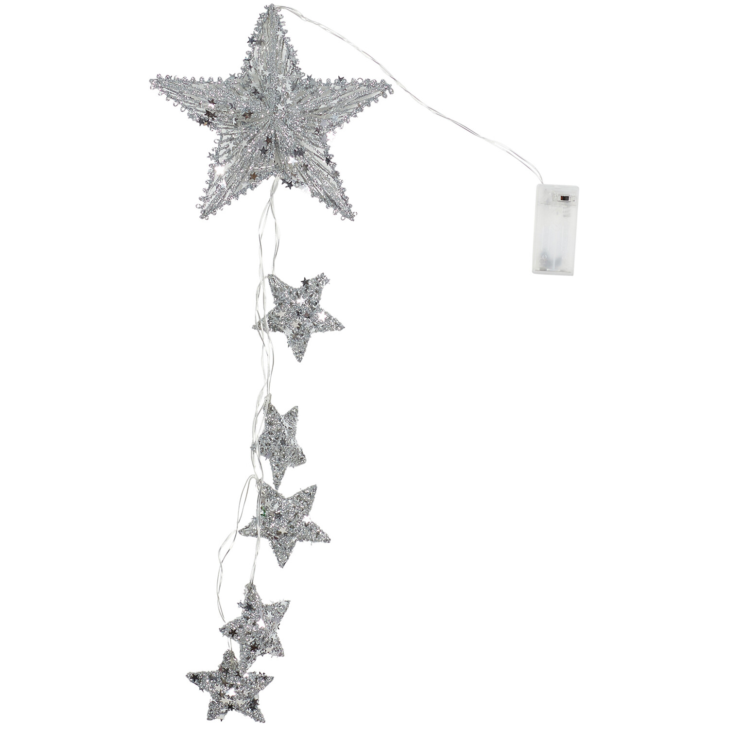 Hanging LED Falling Stars Light - Silver Image 5
