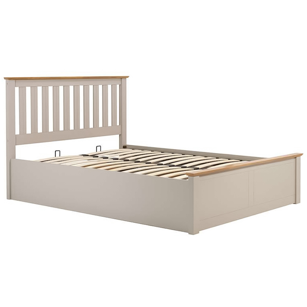 Phoenix Double Grey Ottoman Bed Image 2