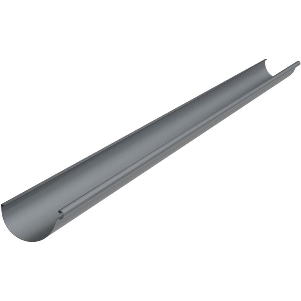 Galeco Steel Half Round Gutter Kit Graphite Grey 120mm Image 2